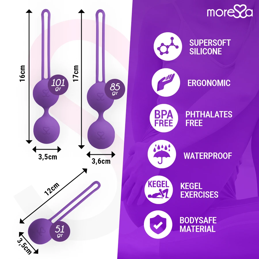 MORESSA - ZESTAW OSIAN PREMIUM LILAK SILIKONOWY